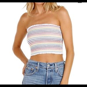 Show Me Your Mumu Toni Tube Top Rainbow Size Small